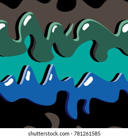 Seamless colorful wave pattern. Can be used for wallpaper, pattern fills, web page background,surface textures