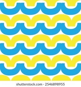 Seamless  Colorful Wave Pattern Design