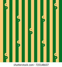 Seamless and colorful Yin Yang pattern on a striped background - Eps10 vector graphics and illustration