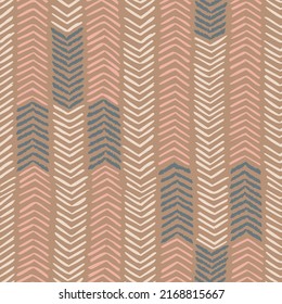 Seamless colorful zig zag lines pattern. Abstract chevron ornament. Hand drawn striped simple geometric fashion print. Funky grid ethnic hipster textured swatch.