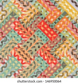 Seamless colorful zig zag pattern