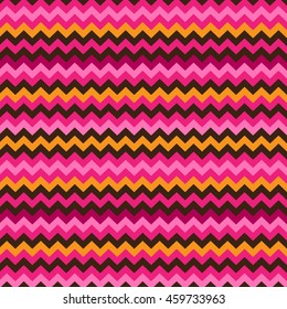 Seamless colorful zigzag chevron pattern background.