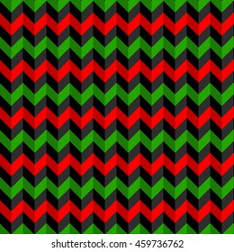 Seamless colorful zigzag chevron pattern background.
