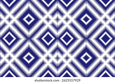 A seamless colorful zigzag ikat pattern with vibrant red, green, yellow, black, and white tones. This traditional ethnic textile design features sharp jagged lines and a bold geometric layout, perfect