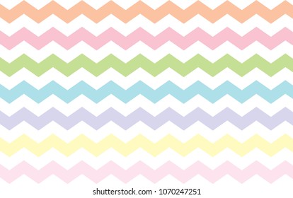 Seamless Colorful Zigzag Pattern Background, Vector Illustration