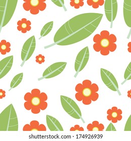 Seamless colorfully flower pattern