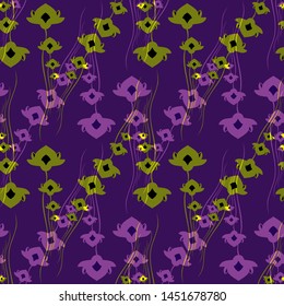 SEAMLESS COLOURED ORNATE PATTERN WITH VIBRANT LOTUS FLORAL ELEMENTS. VECTOR TEMPLATE FOR FABRIC, WALLPAPER, TILE, WRAPPING, COVERS AND CARPETS.