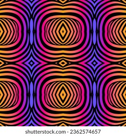 Seamless colourful batik ethnic dayak ornament line art pattern for textile or fashion 