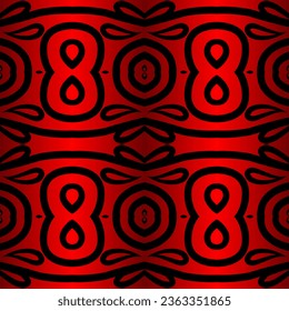 Seamless colourful batik ethnic dayak borneo pattern with luxurious line art for garment or textile 