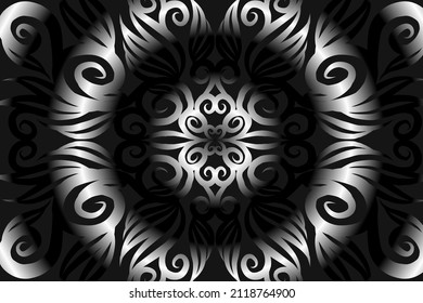 seamless colourful caleidoscope gradient flower art pattern of indonesian traditional tenun batik ethnic dayak ornament for wallpaper ads background sticker or clothing
