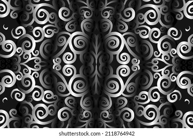 seamless colourful caleidoscope gradient flower art pattern of indonesian traditional tenun batik ethnic dayak ornament for wallpaper ads background sticker or clothing