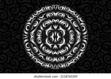 color sin fisuras caleidoscopio gradiente flor patrón de arte tradicional indonesio tenun batik étnico dayak adorno para papel pintado anuncios pegatina de fondo o ropa