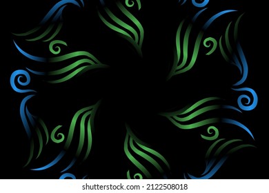 seamless colourful caleidoscope gradient flower art pattern of indonesian traditional tenun batik ethnic dayak ornament for wallpaper ads background sticker or clothing