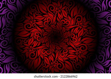 seamless colourful caleidoscope gradient flower art pattern of indonesian traditional tenun batik ethnic dayak ornament for wallpaper ads background sticker or clothing