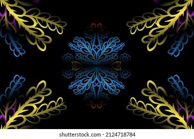 seamless colourful caleidoscope gradient flower art pattern of indonesian traditional tenun batik ethnic dayak ornament for wallpaper ads background sticker or clothing
