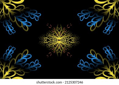 seamless colourful caleidoscope gradient flower art pattern of indonesian traditional tenun batik ethnic dayak ornament for wallpaper ads background sticker or clothing