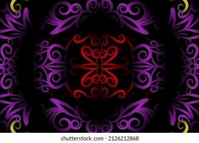 seamless colourful caleidoscope gradient flower art pattern of indonesian culture traditional tenun batik ethnic dayak ornament for wallpaper ads background sticker or clothing