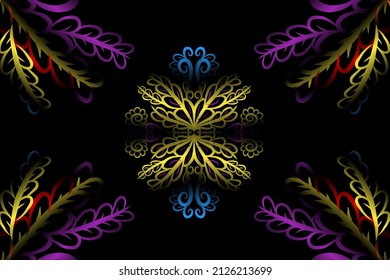 color sin fisuras caleidoscopio gradiente flor patrón de arte de la cultura indonesia tradicional tenun batik étnico dayak adorno para papel pintado anuncios pegatina de fondo o ropa