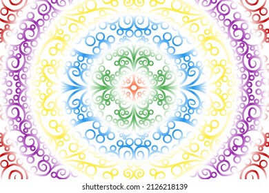 nahtlose farbige Farbverlauf-Farbverlauf-Blumenmuster der indonesischen Kultur traditionelle tenun batik ethnische Dayak-Ornament für Tapeten-Werbung Hintergrund-Aufkleber oder Kleidung