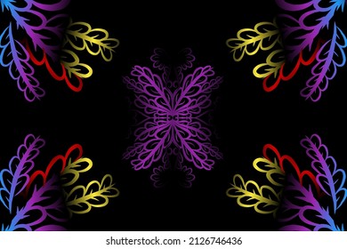 seamless colourful caleidoscope gradient flower art pattern of indonesian culture traditional tenun batik ethnic dayak ornament for wallpaper ads background sticker or clothing