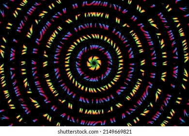 seamless colourful caleidoscope gradient flower and leaf art pattern of indonesian culture traditional tenun batik ethnic dayak ornament for wallpaper ads background 
