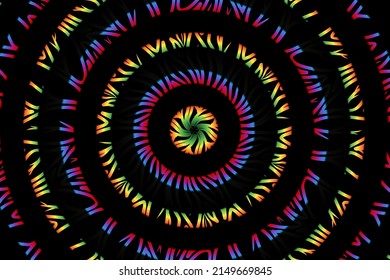 seamless colourful caleidoscope gradient flower and leaf art pattern of indonesian culture traditional tenun batik ethnic dayak ornament for wallpaper ads background 
