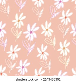 seamless colourful daisy flower pattern background , greeting card