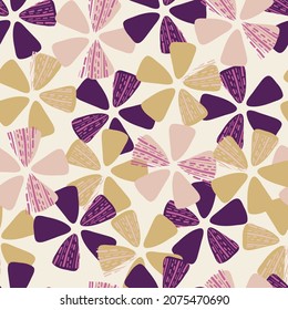 fondo de tela colorido y transparente con flor de doodle dibujado a mano