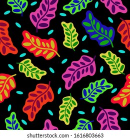 Seamless colourful floral decorative pattern. Modern exotic design for paper, fabric, prints, interior decor, and other users.