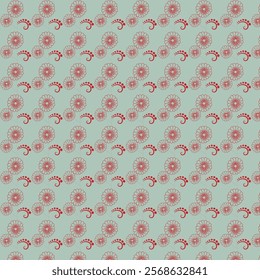 a seamless colourful flower pattern design