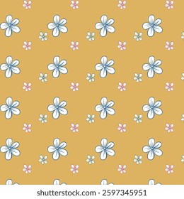 seamless colourful flower pattern design