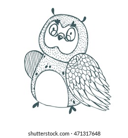 Seamless colourful owl pattern for kids in vector