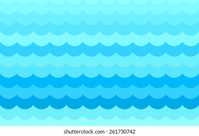 Seamless colourful pattern background with clean waves for web, flyer background. Blue, cyan, royal blue