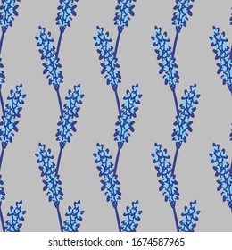 Decoración colorida e impecable, adornada con flores de temporada de campo adornadas con adornos abstractos sobre un fondo gris. Se puede utilizar para imprimir en papel, etiquetas, insignias, bijuelas, tarjetas, textiles. 