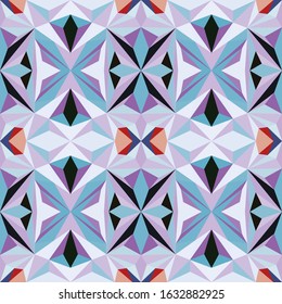 Seamless colourful pattern geometric backgrounds vector design
