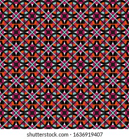 Seamless colourful pattern geometric backgrounds vector design