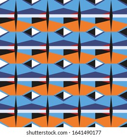 Seamless colourful pattern geometric backgrounds vector design