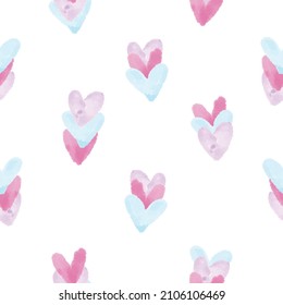 seamless colourful set of hearts pattern background , kids pattern