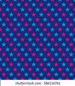 Seamless Colourful Star Pattern. Ideal for gift wrapping paper.
