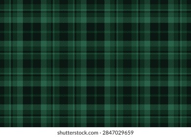 Seamless Complex Tartan tartan and plaid pattern in Black and Teal tones. The repeat unit has been engineered to tile seamlessly in every direction at any scale. An adaptable pattern for print-on-demand apparel, tableware, and gift accessories. Exported as a scalable vector-friendly seamless repeat, ready for production.