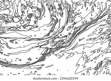 Seamless composition of abstract lines. Creative template for interior design, posters, banners, covers and prints