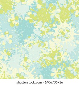 Seamless composition from chaos of motley blobs and abstract elements.