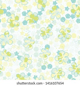 Seamless composition from chaos of motley blobs and abstract elements.