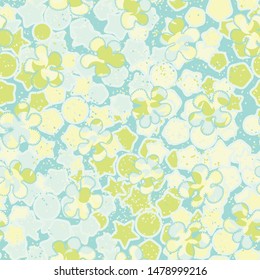 Seamless composition from chaos of motley blobs and abstract elements.