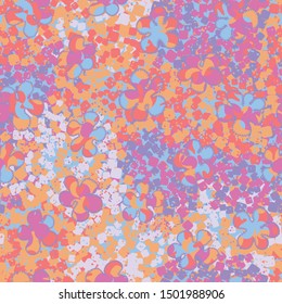Seamless composition from chaos of motley blobs and abstract elements.