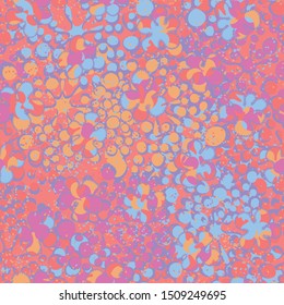 Seamless composition from chaos of motley blobs and abstract elements.