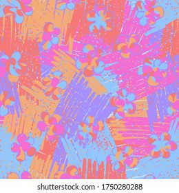 Seamless composition from chaos of motley blobs and abstract elements.