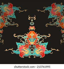 Seamless composition in chinese style