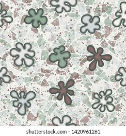 Seamless composition. Not neatly drawn bulging blots scattered on a colored background.