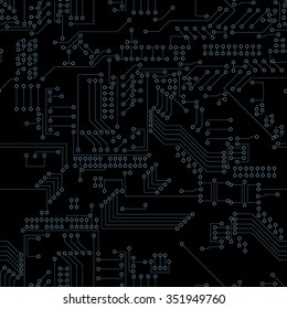 Seamless Computer Circuit Board. Technology solution for project